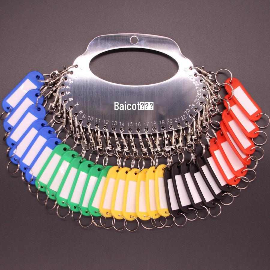 Stalowy Organizer na Klucze z Tablicą do Pisania, Brelokami do Kluczy i Żelaznym Pierścieniem