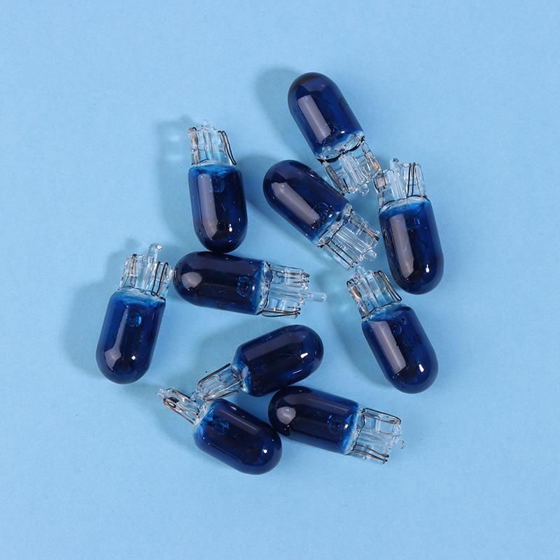 10Pcs 24V 1.2W T5 /12V 5W T10 Glass Light Bulb Dashboard Instrument Panel Brake Light Bulbs Headlights Lamp Lights Car Lights