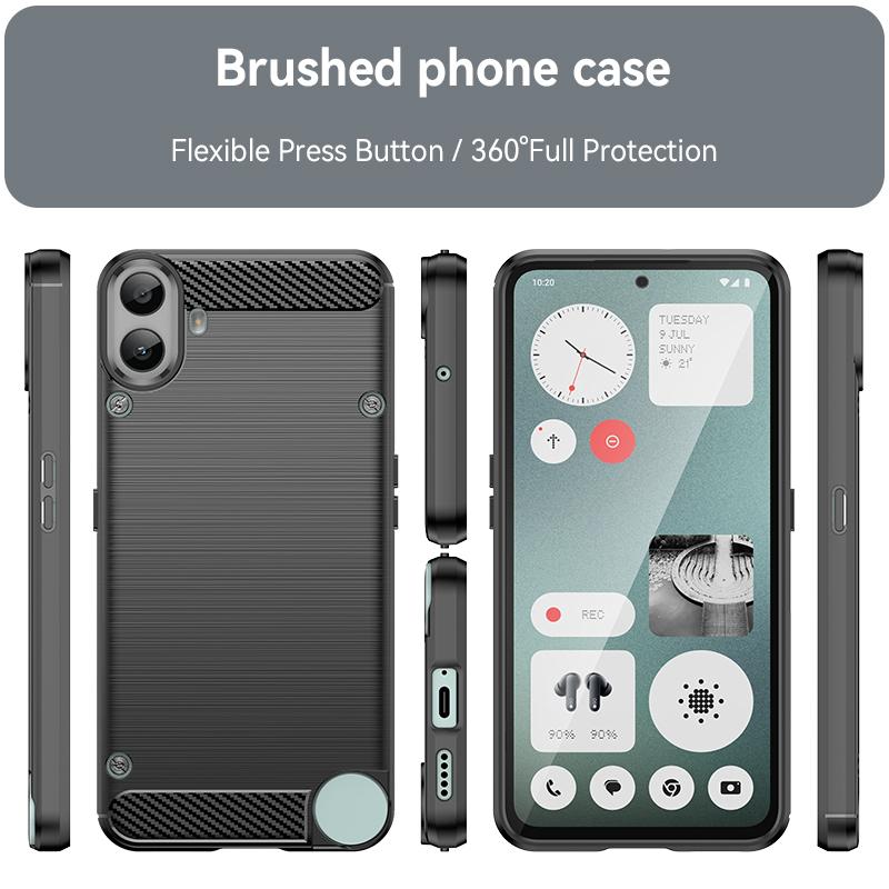 For Cover Nothing CMF Phone 1 Case Nothing CMF Phone 1 Anti-knock Silicone Carbon Fiber Back Case For Nothing CMF Phone 1 Case
