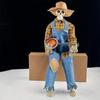 Halloween Banjo Playing Skeletons Decorations Outdoor/Indoor Halloween Party Decors Animated Skull with Light Up eye