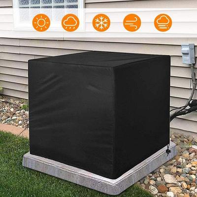 Air Conditioner Outer Unit Cover Outdoor Central External Vent Full Cover Dustproof Heavy Duty Outdoor Furniture Cover Black