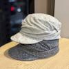 New Retro Pleated Pure Wool Newsboy Hat for Women In Autumn and Winter Warm and Versatile Peaked Cap Showing Face Small Newsboy Hat Trend
