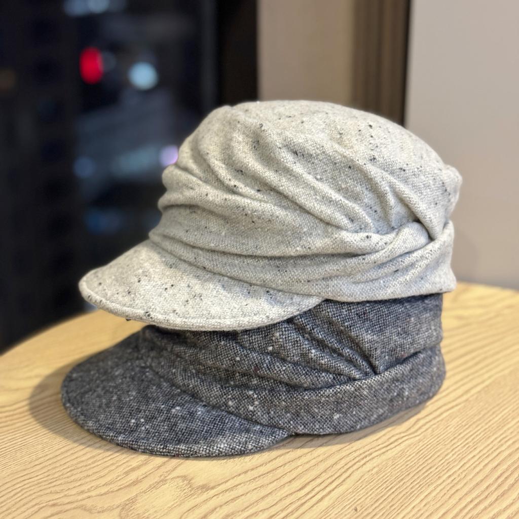 New Retro Pleated Pure Wool Newsboy Hat for Women In Autumn and Winter Warm and Versatile Peaked Cap Showing Face Small Newsboy Hat Trend
