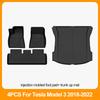 Car Floor Mats For Tesla Model 3 2018 2019 2020 2021 2022 Premium All Weather Anti-Slip Waterproof TPE Floor Liners Mat Pads