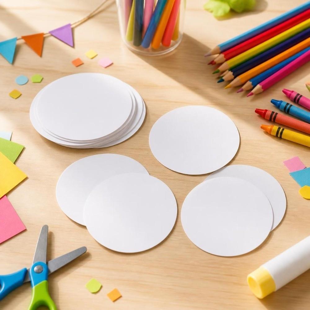 100pcs Button Badge Blank Paper DIY Badge Making Paper Round Photo Printer Paper For DIY Lovers