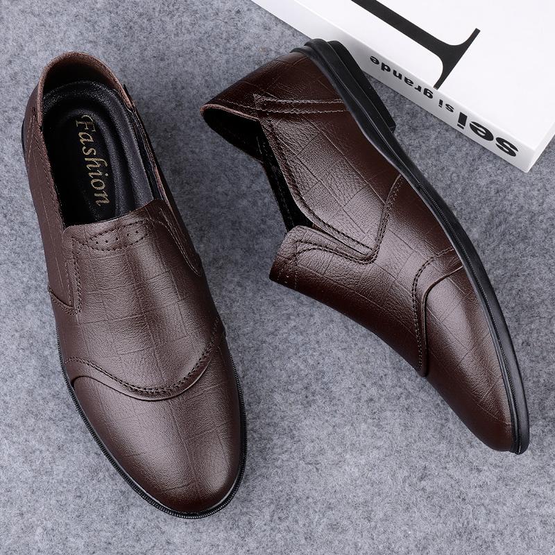 Luxury Business Loafers Men Comfortable Designer Genuine Leather Flats Men'S Shoes Casual Soft Slip On Oxfords Handmade Big Size