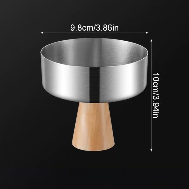 1Pc Dessert Cup Cafe Fruit Easy To Clean Ice Cream Bowl Hotel High Footed Stainless Steel Pudding