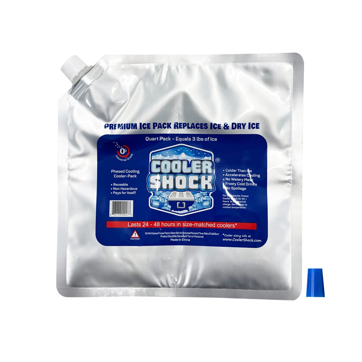 

Tsuda Shokai COOLER SHOCK Ice Pack [Medium SizeSingle Item] Long-Lasting, Powerful Cooling, Colder Than Ice (-7.8°C), Reusable, Perfect for Camping,