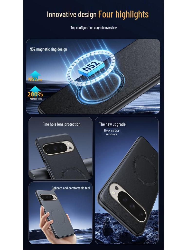 Skórzane etui Google Pixel 10/10XL zapobiegające upadkom