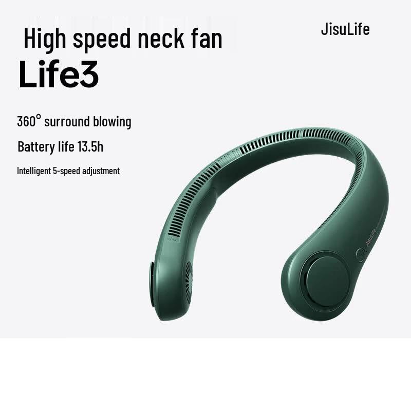 Jisu Life3 FA14 Wearable Neck Fan темно-зеленого