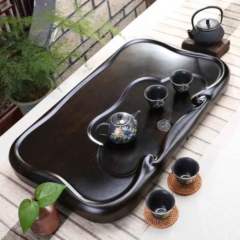 Ebony Pattern Solid Wood Tea Tray
