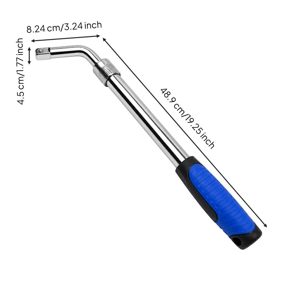 LShaped Lug Nut Wrench Telescopic Tire Adjustable Length Tool for Drivers, Automotive