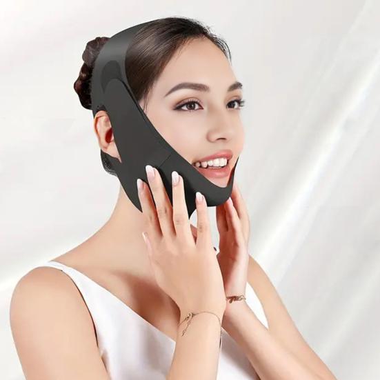 V Line Lifting Strap Face-slimming Mask Adjustable Chin Strap Jawline Shaper Breathable Jaw Strap for Sleeping