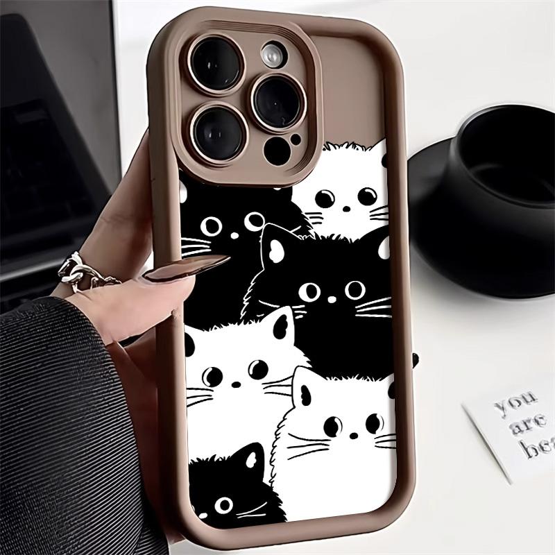 

Силиконовый чехол для телефона Samsung Galaxy S25 Ultra S24 FE S23 Plus S22 S21 FE S20 FE противоударный чехол с рисунком кошки и животного Funda Covers For SamsungS22