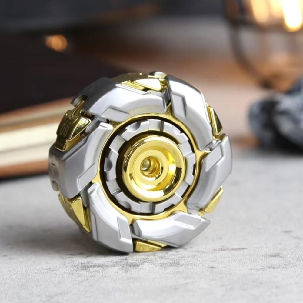 Mood Buster Mechanical Fidget Spinner Premium Alloy Deformable Gyro Smooth Spin Magnetic Metal Spinning Office Relaxation