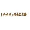 Pure Brass Small Navagraha Set, Beautiful Navagraha Gods Idol, Gold - 3 Inch