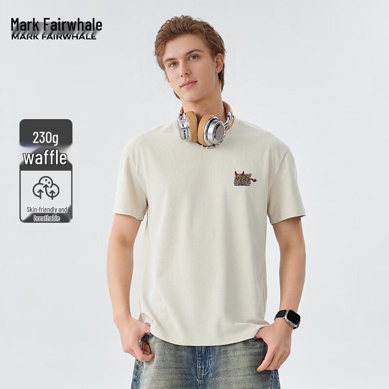 MARK FAIRWHALE Men's Waffle Knit Short Sleeve T-Shirt
