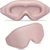 3D Contoured Sleep Mask - Soft Light Blocking Eye Cover with Adjustable Strap for Napping, Travel, Night Shift, Yoga Meditation