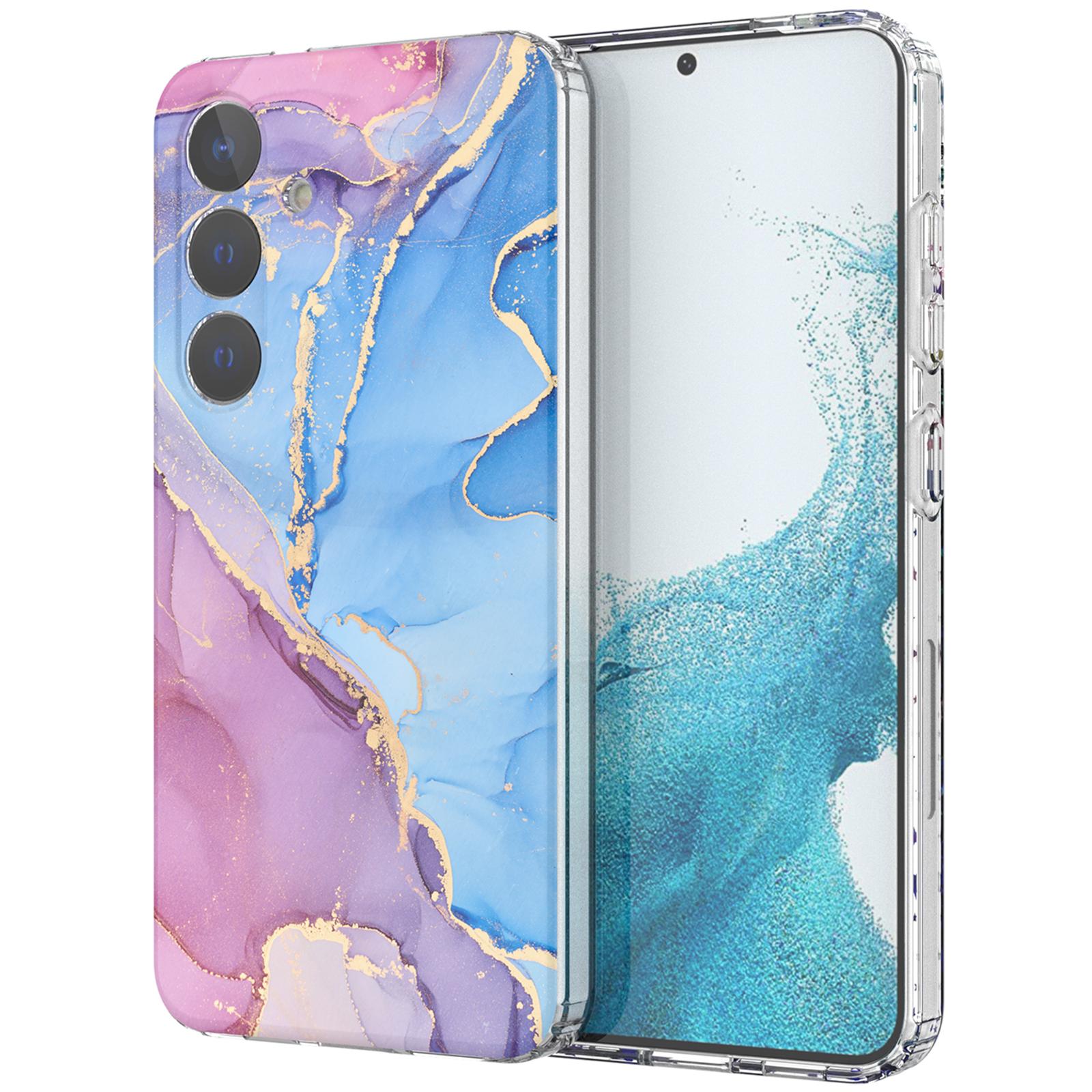 

For Samsung Galaxy S24+ Phone Case GW18 Marble Pattern IMD Phone Cover Style C