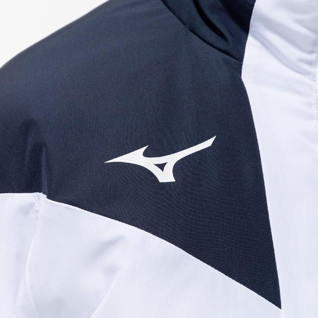 Mizuno Breath Thermo Training Size S N-XT Jacket, Heat-Generating Material, Water-Repellent, 32JEC750, Unisex, White,