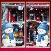 Christmas Static Cling Stickers Set - Reusable Snowflake Bell Gift Box Decals for Glass Windows with Slavic Motifs