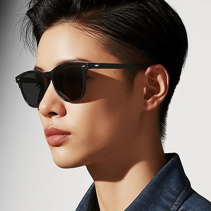 Protective Glasses 3pcs Trendy Rivet Square Sun Glasses Multi Color Lens Sunglasses Gradient Design Outdoor Driving Eyewear