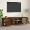 814322 vidaXL TV Cabinet Honey Brown 176x37x47.5 Cm Solid Pine Wood