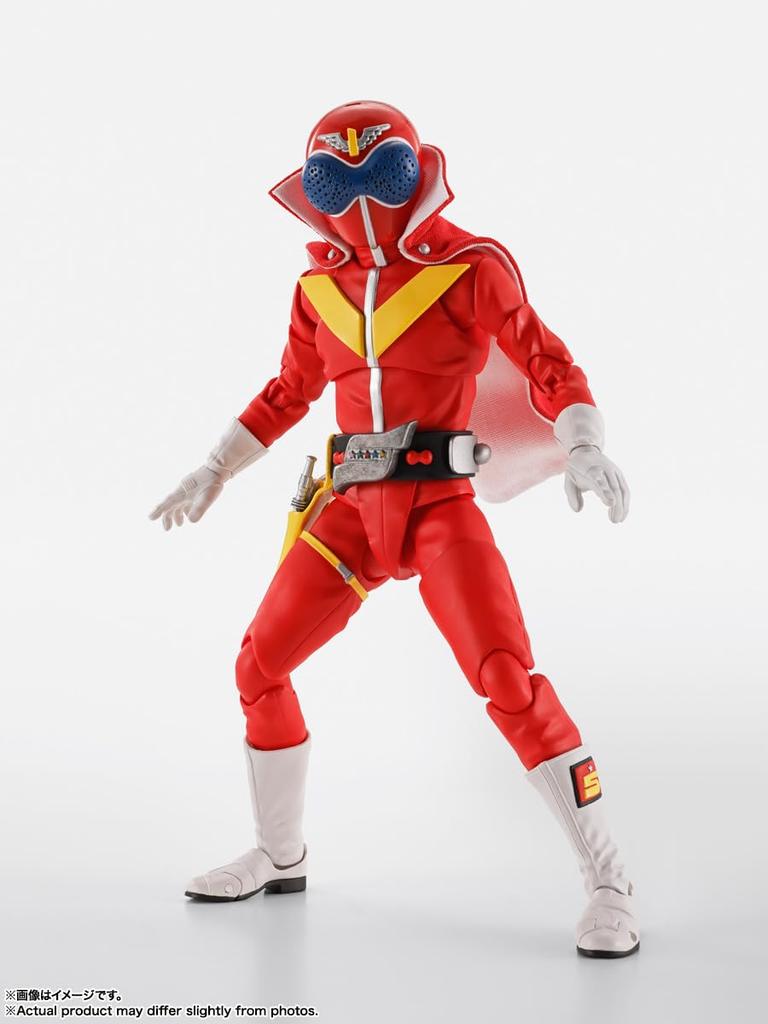 TAMASHII NATIONS Bone Carving Himitsu Sentai Gorenger Akarenger Super Sentai 50th Anniversary Press Limited Edition Base Approximately 145mm PVC ABS