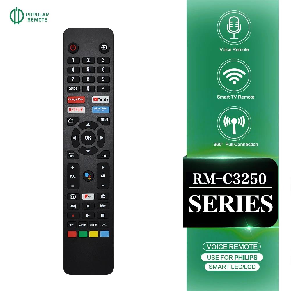 RM-C3250 Sprach-TV-Fernbedienung Ersetzt Passend für JVC Remoto Polaroid/JVC/Logik/Hitachi Smart 4k HDTV Android TV 3