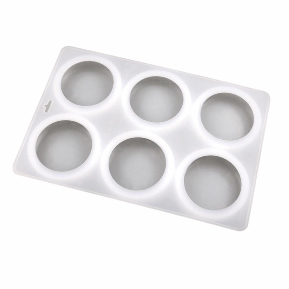 Flat Bottom Round Silicone Mold 6 Holes Soap Making Mold Cake Molds Silicone Soap Mold Baking Form