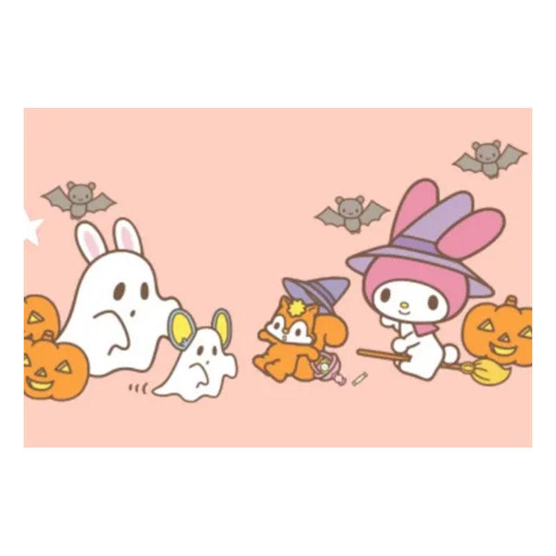 Sanrio Halloween Hello Kitty Printed Tapestry Cartoon Cute Bedroom Wall Decoration Dormitory Apartment Halloween Party Decoratio