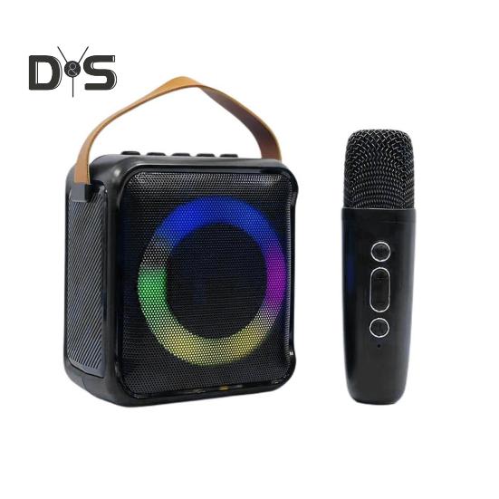 Bluetooth-kompatibel Lautsprecher mit Mikrofone Kit Schnelle Verbindung Verzögerung-Freies Surround Sound Effekte Mini Karaoke Maschine Spielzeug