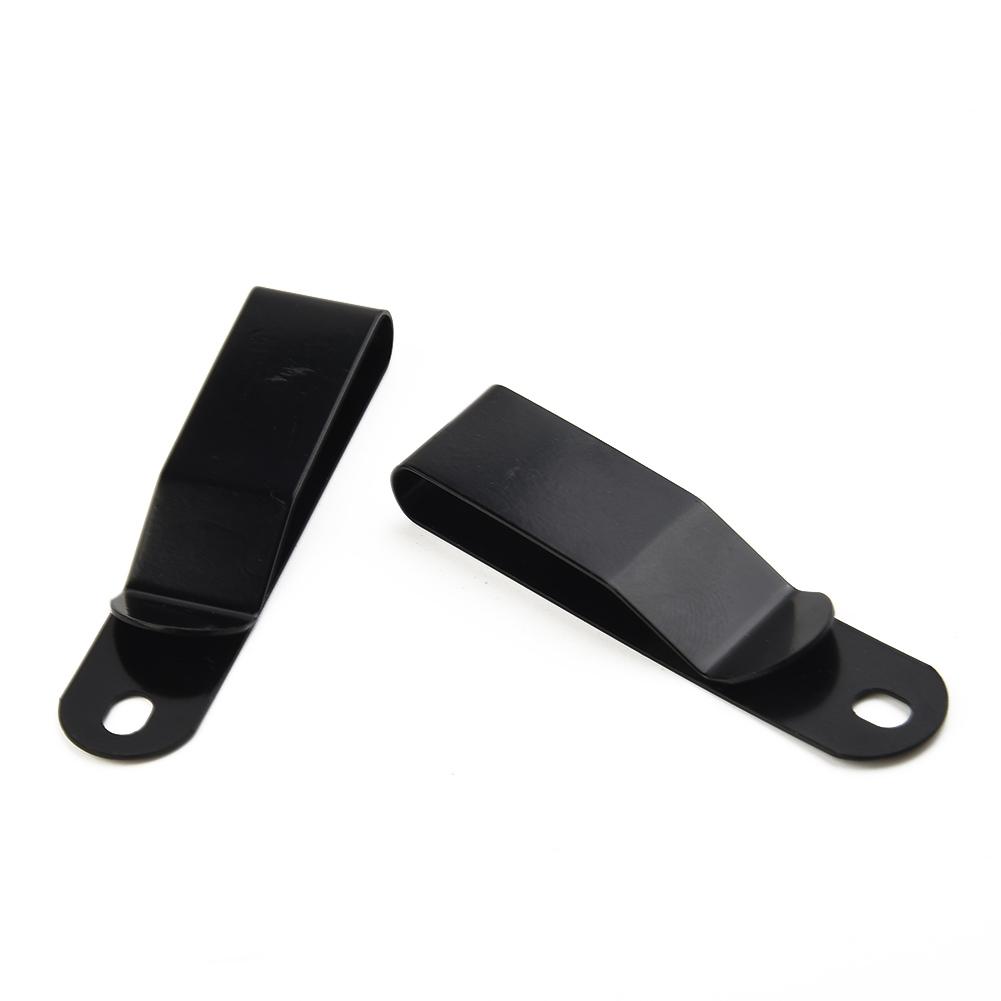 Steel Belt Clip 62.5*15mm Electroplating Matte Black