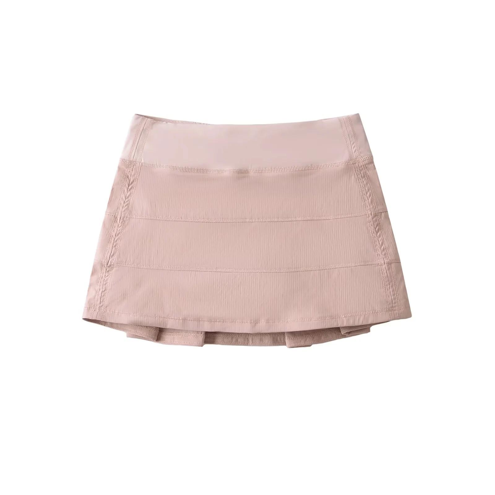 

Летняя быстросохнущая плиссированная теннисная юбка LULU - Защита от просвечивания, дышащая и идеально подходит для йоги и спорта на открытом воздухе. S розовый