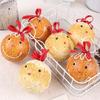 Festival Charm 6 Pieces Christmas Tree Ornament with Elegant Color Gingerbreads Patterned Shatterproof Decoration