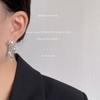Starry | Real super flash size pearl tassel zircon earrings light luxury heavy industry temperament earrings