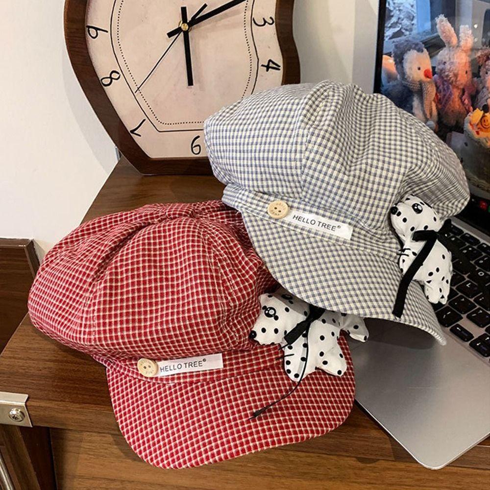 Koreanische Wolken-Baretts Y2k Malermütze Lässige achteckige Kappen Damen