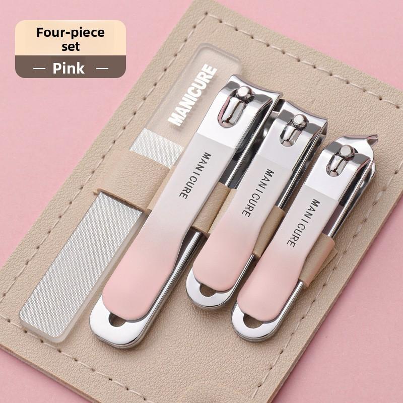 Nagelknipser Set - Vierteiliges Set aus Nagelscheren, Nagelknipser Set, Nagelpflegeset, Nageldose, Edelstahl Nagelscheren