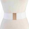 Fashion Females Elastic Wide Belt Women Waistbands Black Strap Gold Buckle Cummerbund