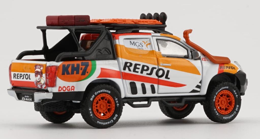Scherer Designs BM Creations 1/64 Scale Isuzu D-Max 2018 "Repsol Oil" Accessory Pack RHD Finished Model