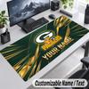 Custom Name Text Mouse Pad Green Bay Packers Personalized Desk Pad For Work And Gaming
