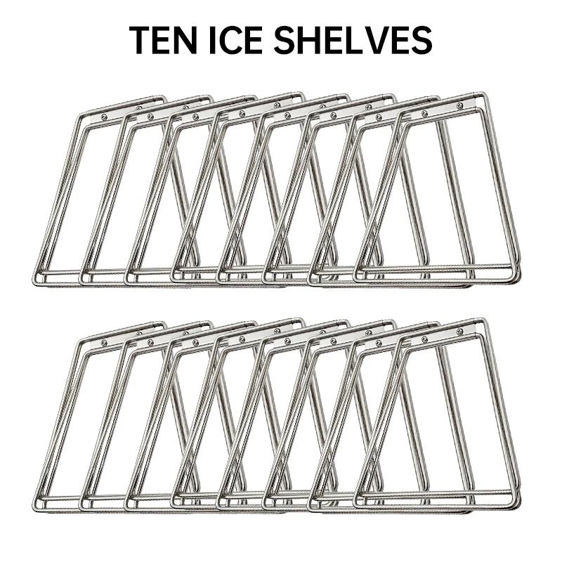 1-10PCS Folding Cold Storage Rack Stainless Steel Storage Box Bracket with Carrying Bag Suitable Camping Hiking Outdoor Fishing