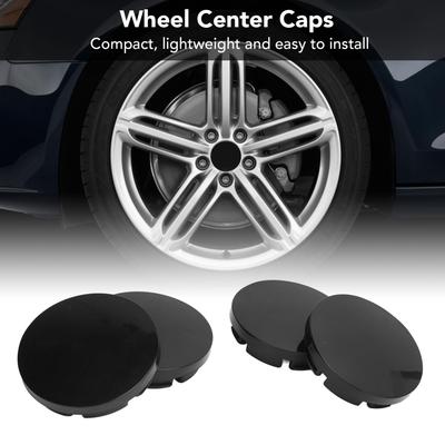 4Pcs 56mm Car Wheel Center Hub Caps Black Compact Tyre Rim Hub Cap Cover Universal For Vehicle Modified Wheels Accessories