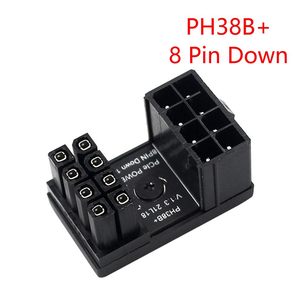 Turn Connector 6 Pin/8 Pin Power Adapter Board 180 Degree Angle GPU Power Connector for PC Computer Graphics Card