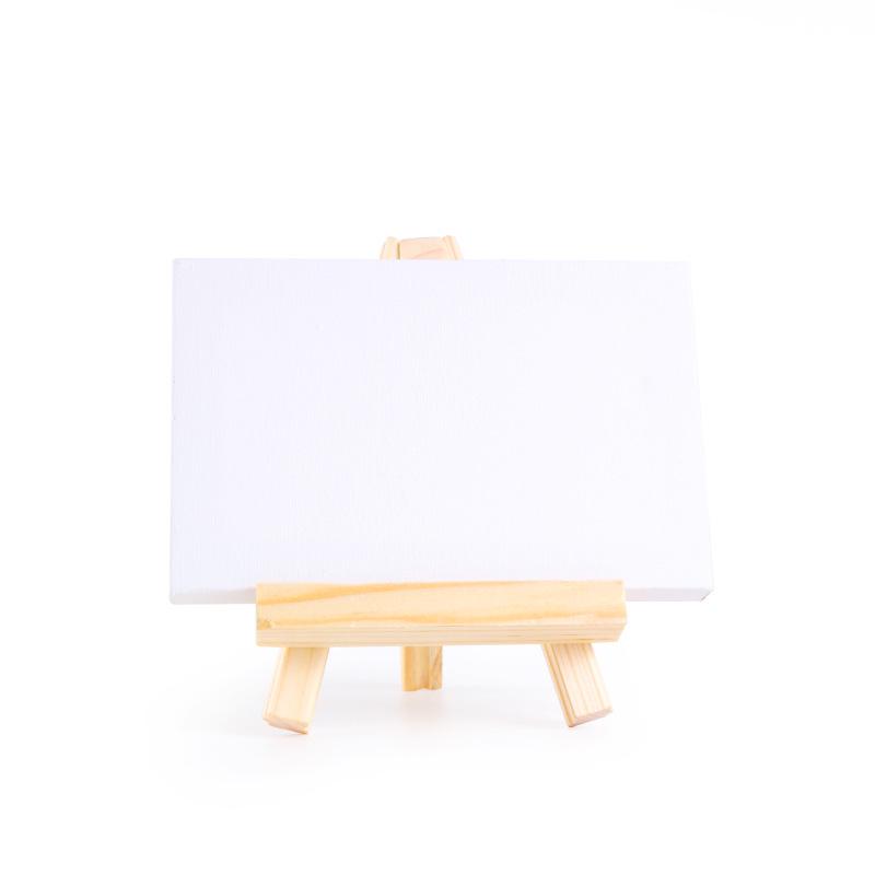 Solid Wood Mini Easel & Picture Frame with Paints - Children's Tripod Phone Holder