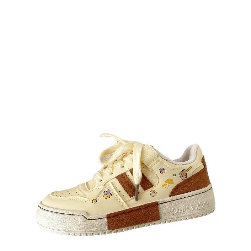 Board shoes women's spring 2025 new trend versatile platform white shoes niche bread shoes casual shoes ins tide