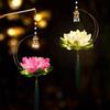 DIY Lanterns Material Mid-Autumn Lantern Flower Blossom Lotus Flower Light Lamp  Party