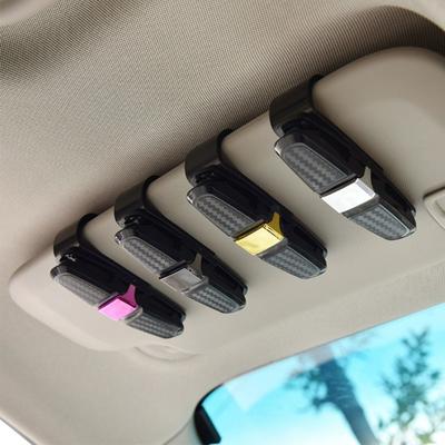 Estojo para óculos de sol automotivo, porta-óculos, clipe para óculos de sol, porta-bilhetes, estojo para caneta, caixa universal