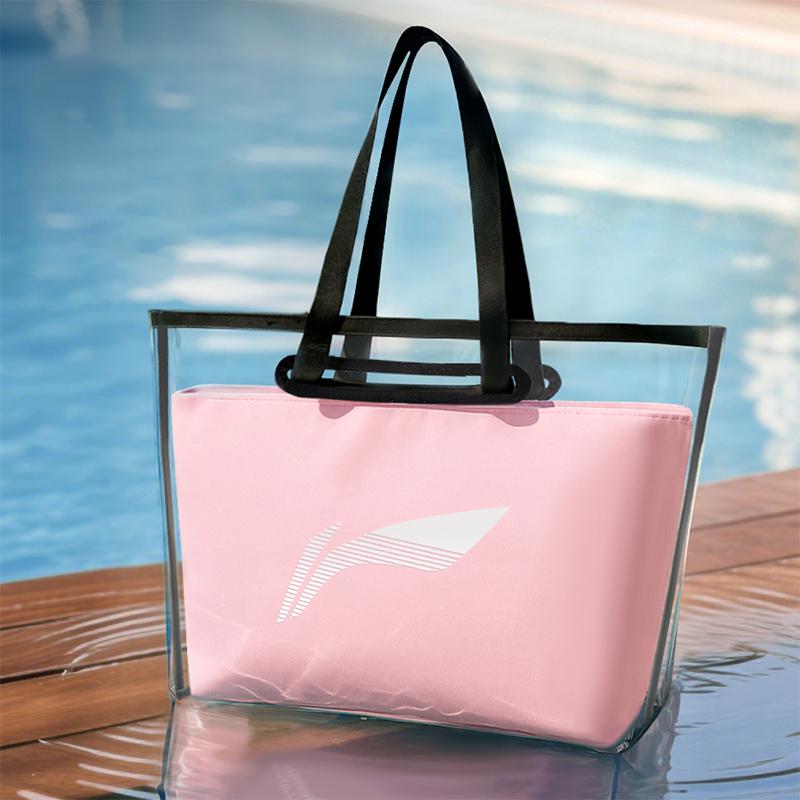 New LiNing Polyester Portable Swim Bag Medium Size Unisex Pink LNYB726-1
