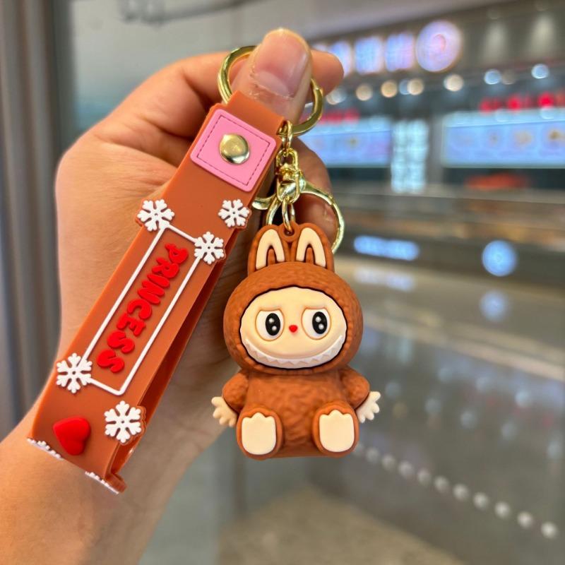 Keychain Cute Three-dimensional Soft Rubber Figurine Backpack Hanging Ornament